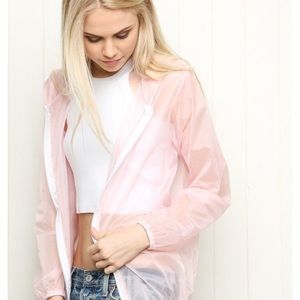 Brandy Melville Pink Scar Windbreaker